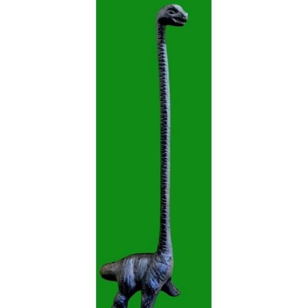 Vintage Style Dinosaur Cast Iron DoorStop Paper Towel Toilet paper holder Brown